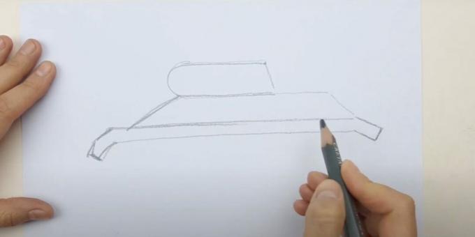 Comment dessiner un réservoir: décrivez le haut 