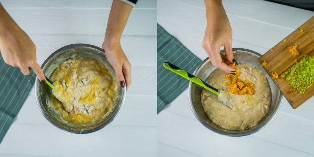 Tarte aux poires et aux noix: Ajouter le zeste à la pâte