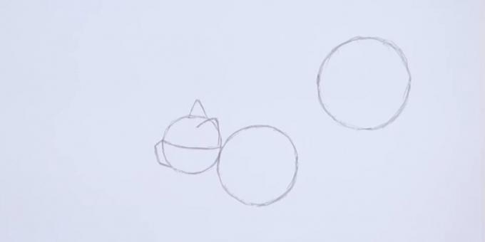 Tout en haut, aussi, dessiner un cercle encore plus grand que le précédent