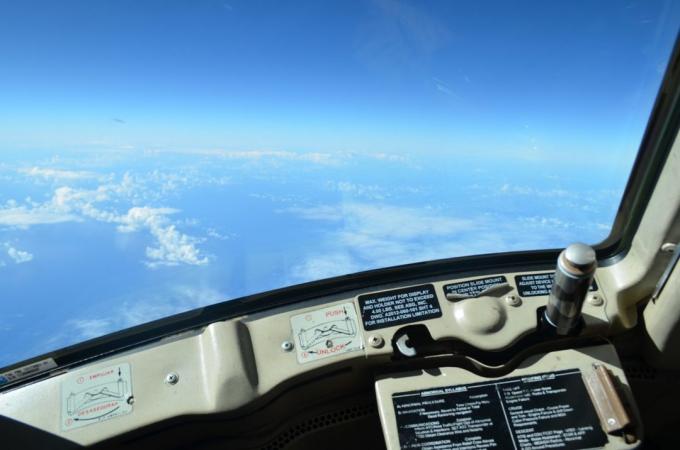La vue depuis le cockpit