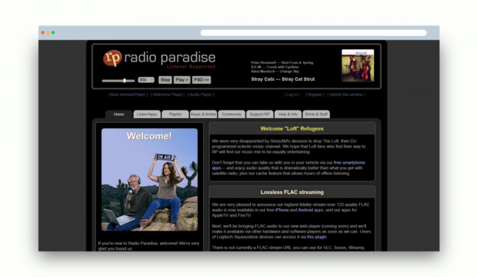 Musique dans le format en format FLAC: Radio Paradise