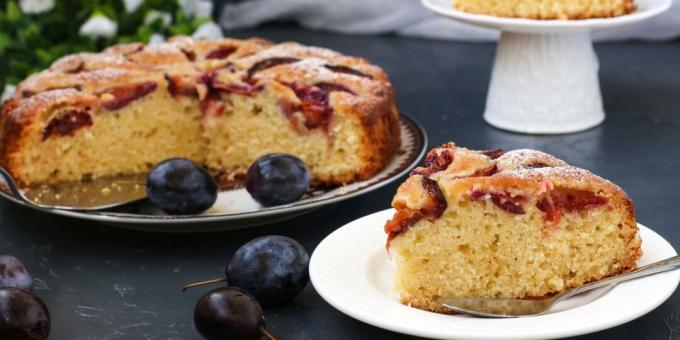 Tarte aux prunes simple