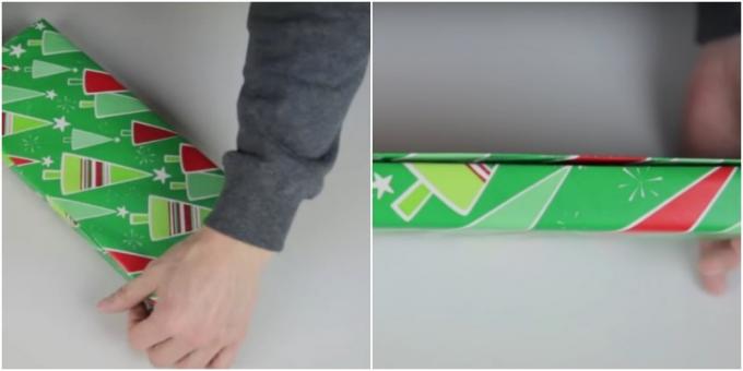 Comment emballer un cadeau de forme rectangulaire en diagonale