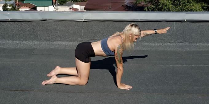 Exercices de yoga simples: variation de pose de table