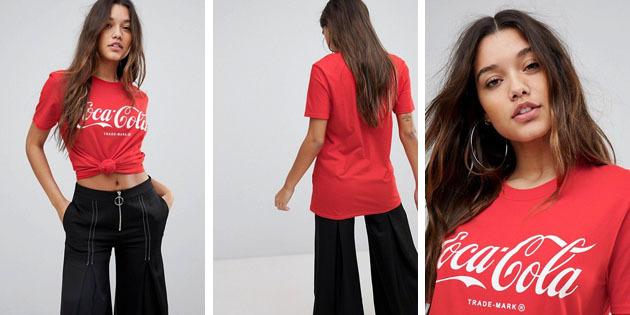 t-shirts de la mode des boutiques européennes de la femme: T-shirt PrettyLittleThing en rouge 
