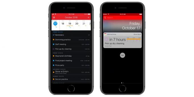 Les applications adaptées rapide des commandes Siri dans iOS 12: Fantastical