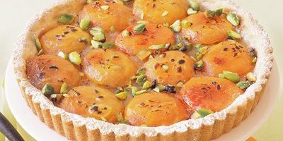 Gâteau aux abricots: gâteau de sable aux abricots et pistaches