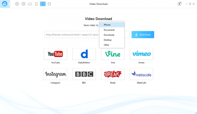 AnyTrans permet de télécharger la vidéo sur votre iPhone et iPad