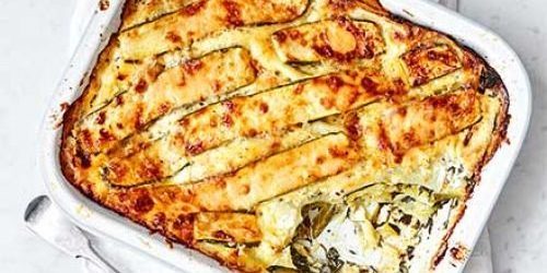 Recettes de courgettes au four: Lasagne aux courgettes, épinards et mascarpone