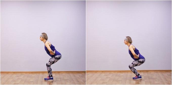 squat profond: angle de flexion du tibia
