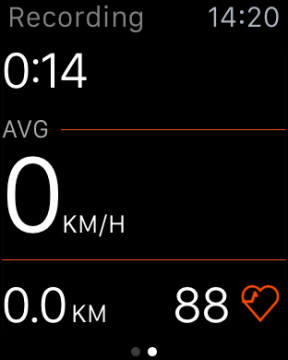 Une iOS application mise à jour Strava utilise la montre Apple comme Cardiosensor