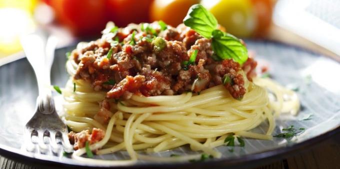 Recettes de pâtes: spaghetti bolognaise