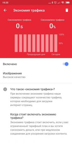 navigateur Opera Mobile: moins de trafic