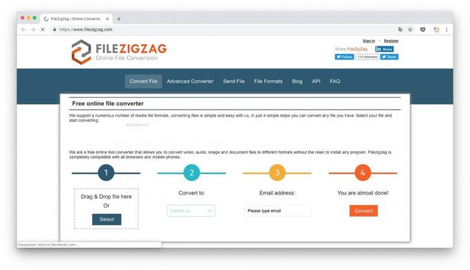 convertisseurs en ligne: FileZigZag