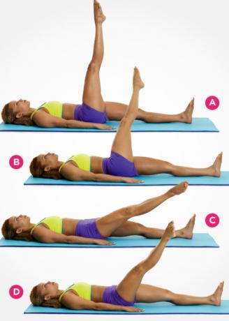 exercices de Pilates pour un pied de mouvement circulaire ventre plat
