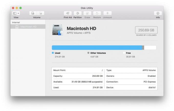macOS High Sierra: système de fichiers