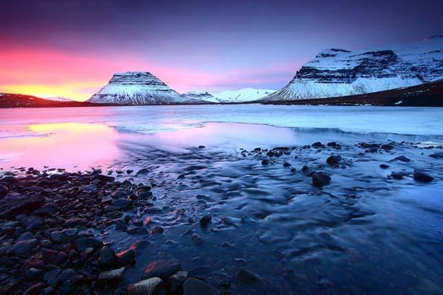Coucher de soleil en Islande