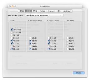 IConvert icônes pour OS X: création à grande vitesse d'icônes de différents formats