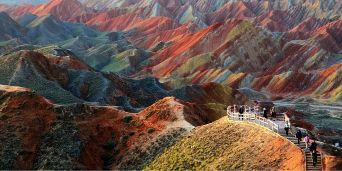 roches colorées Danks Zhangye en Chine