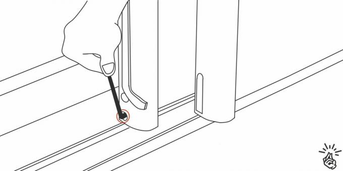 Réparation d'une armoire coulissante: les portes ne se ferment pas hermétiquement