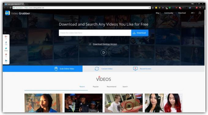 Comment télécharger des vidéos sans logiciel: Video Grabber