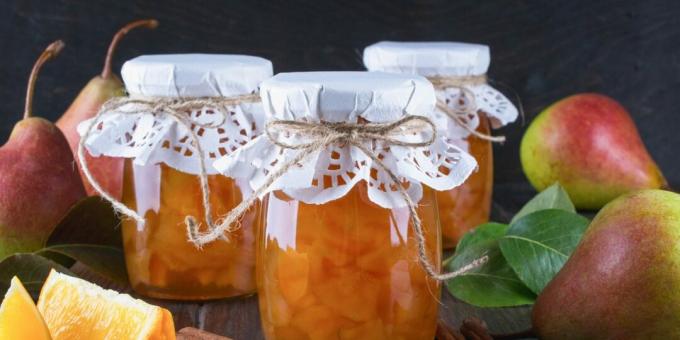 Confiture de poire à l'orange