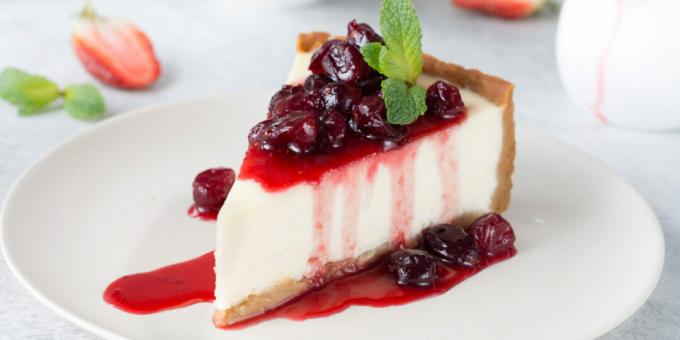 Gâteau au fromage aux cerises