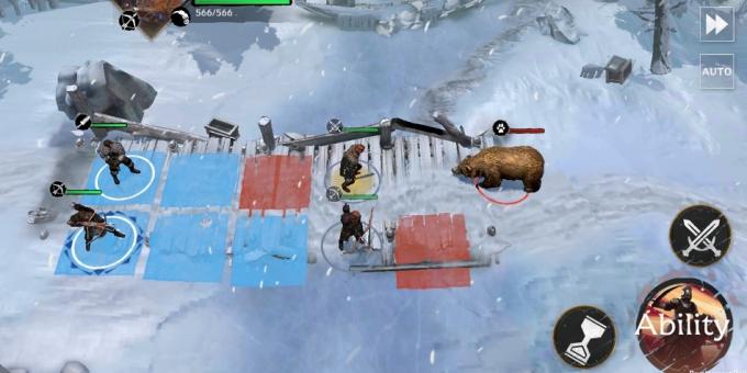 gameplay RPG dans le mobile "Game of Thrones" 