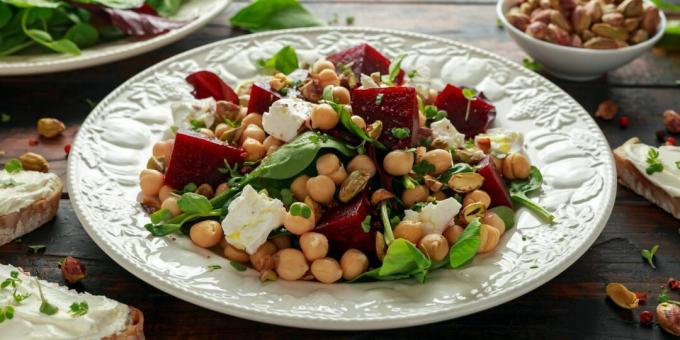 Salade de pois chiches et betteraves