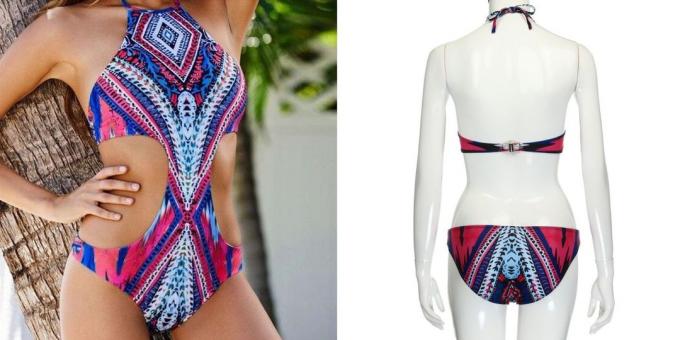 maillot de bain fondu avec perforation