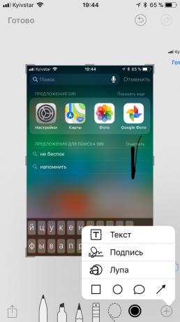 iOS 11 innovations: Capture d'écran Editor 2