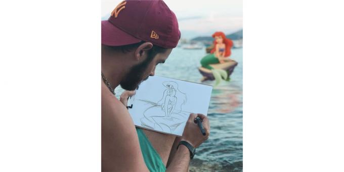Disney caractère Ariel pose
