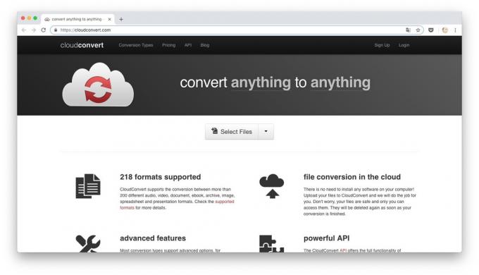 convertisseurs en ligne: CloudConvert