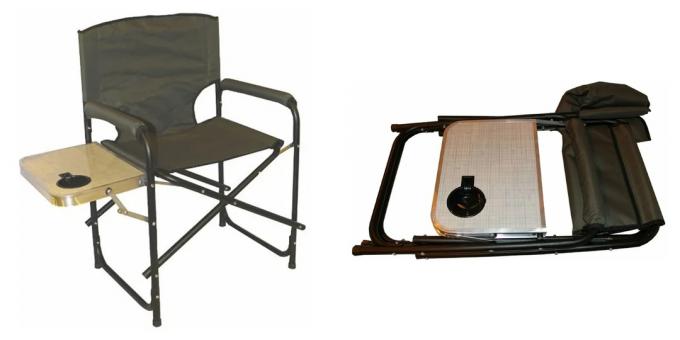 Chaise pliante - fauteuil avec table