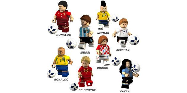Souvenirs pour la Coupe du Monde. Lego-joueurs