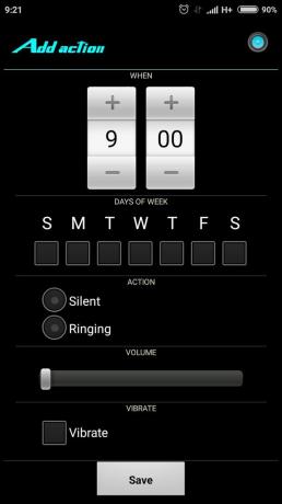 Volume Scheduler: configuration d'appel