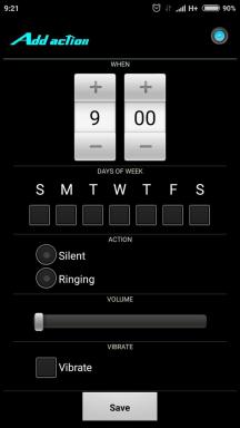 Volume Scheduler modifie le volume de la sonnerie, en fonction du moment de la journée