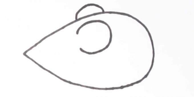 Comment dessiner une souris: dessiner les oreilles