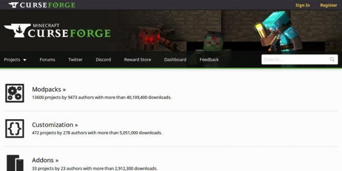 Mode Où télécharger Minecraft: CurseForge