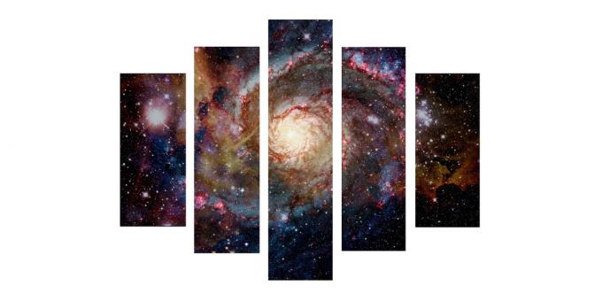 Tableau modulaire "Brillance des galaxies"