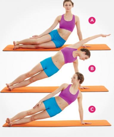 exercices de Pilates pour une barre latérale dynamique ventre plat