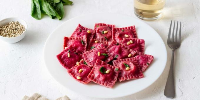 Raviolis de betteraves au fromage