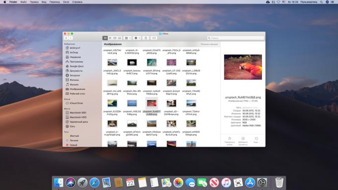 Afficher les métadonnées sur Mac