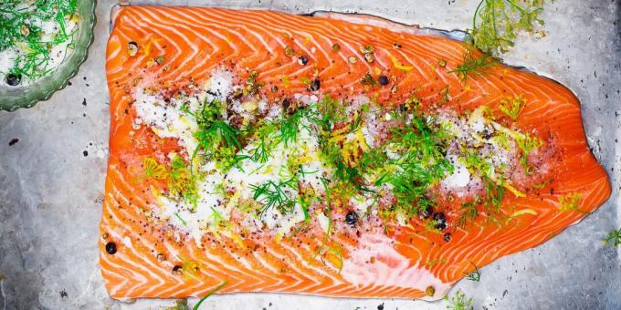 Gravlax de saumon à la vodka