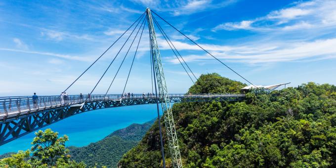 Attractions Langkawi: Sky Bridge sur le mont Gunung Mat Chinkang sur l'île de Langkawi