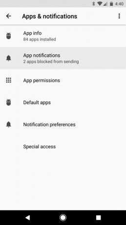 O Android: les notifications non lus