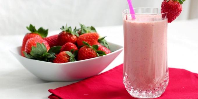 Recettes aux fraises: lait frappé Utilisable avec des fraises