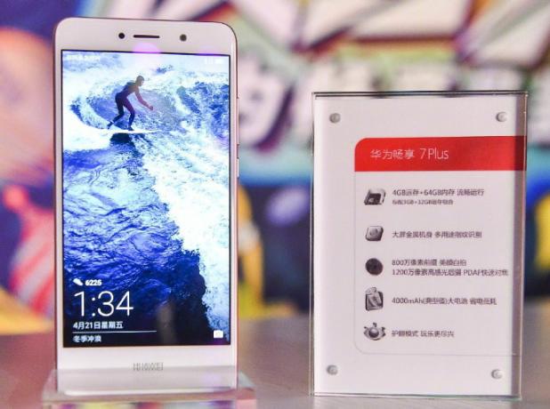 Huawei Profitez 7 Plus: l'apparition d'un smartphone