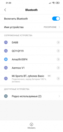 Mi Sport Bluetooth Jeunesse Edition: La liste des ajouté
