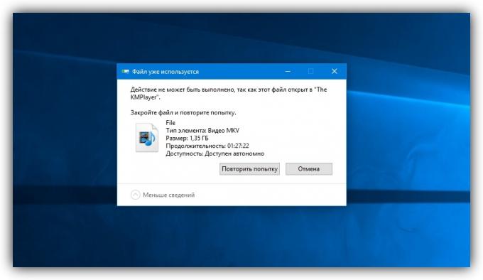Comment supprimer un fichier sous Windows: Rapports d'ordinateur que le fichier est ouvert dans un autre programme